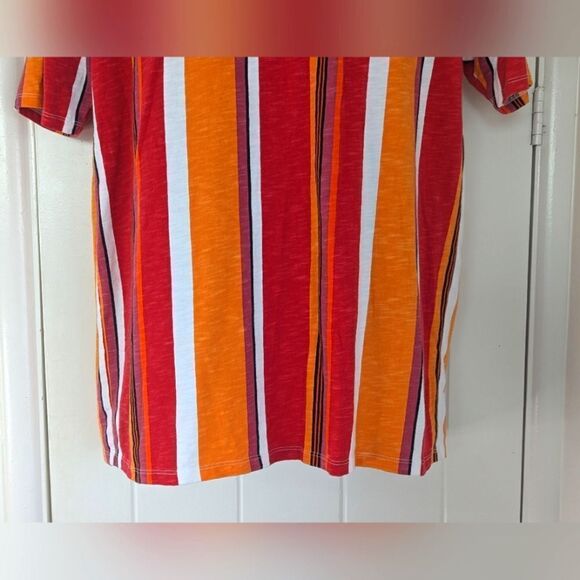 Guess Men's Vertical Striped Tee Shirt 90s Y2K Streetwear Athleisure Preppy S - Picture 5 of 10